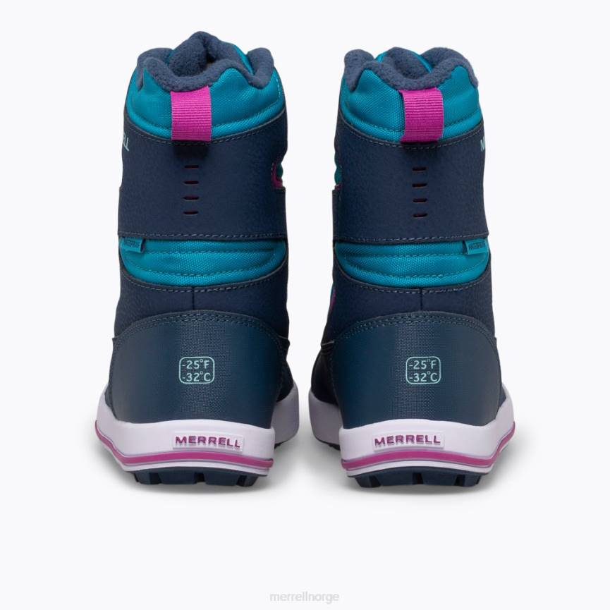 64NP1483 marineblå/turkis Merrell snøbank 3.0 støvel (mk165186k)