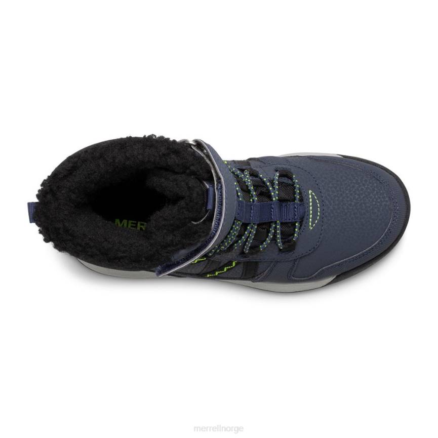 64NP1508 marine/lime Merrell snow crush 2.0 vanntett støvel (mk263127k)