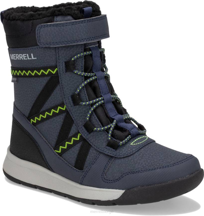 64NP1508 marine/lime Merrell snow crush 2.0 vanntett støvel (mk263127k)