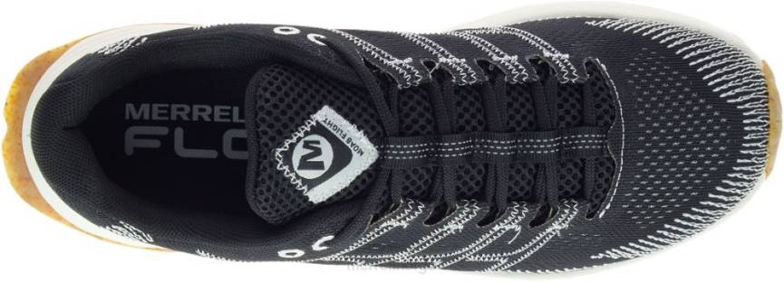 64NP674 svart hvit Merrell moab flight eco dye bred bredde (j067092w)