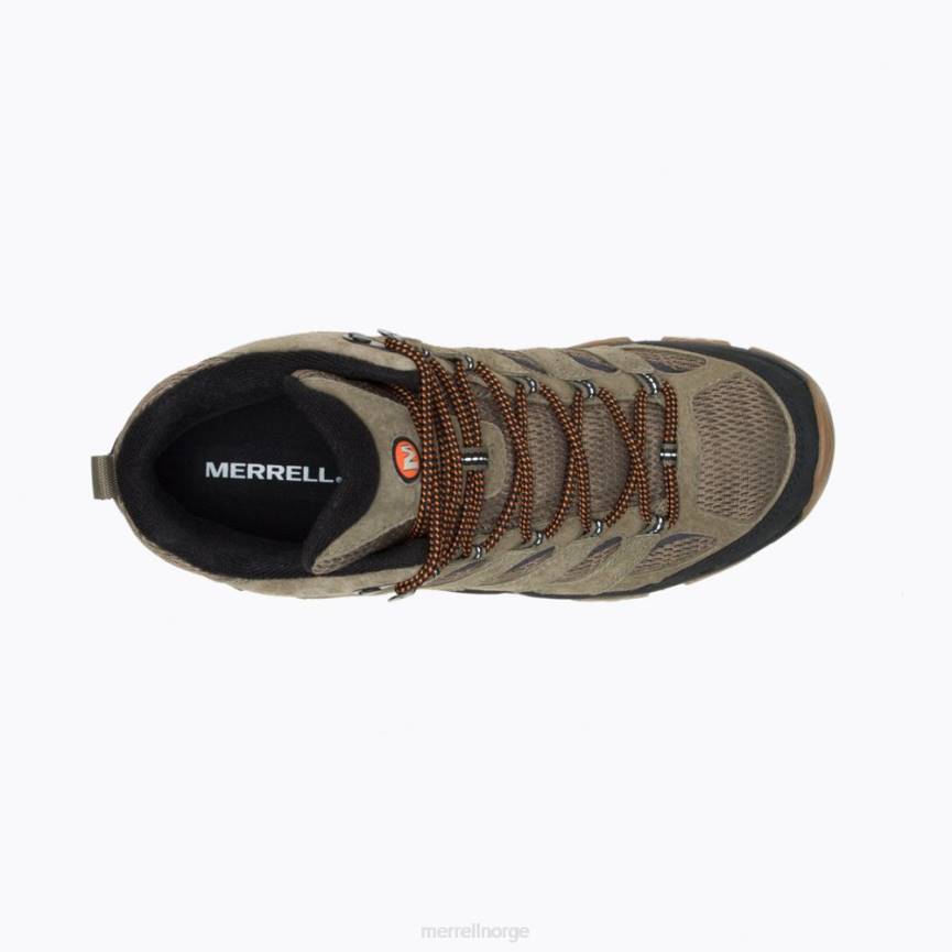 64NP218 oliven/gummi Merrell moab 3 mid vanntett bred bredde (j036549w)