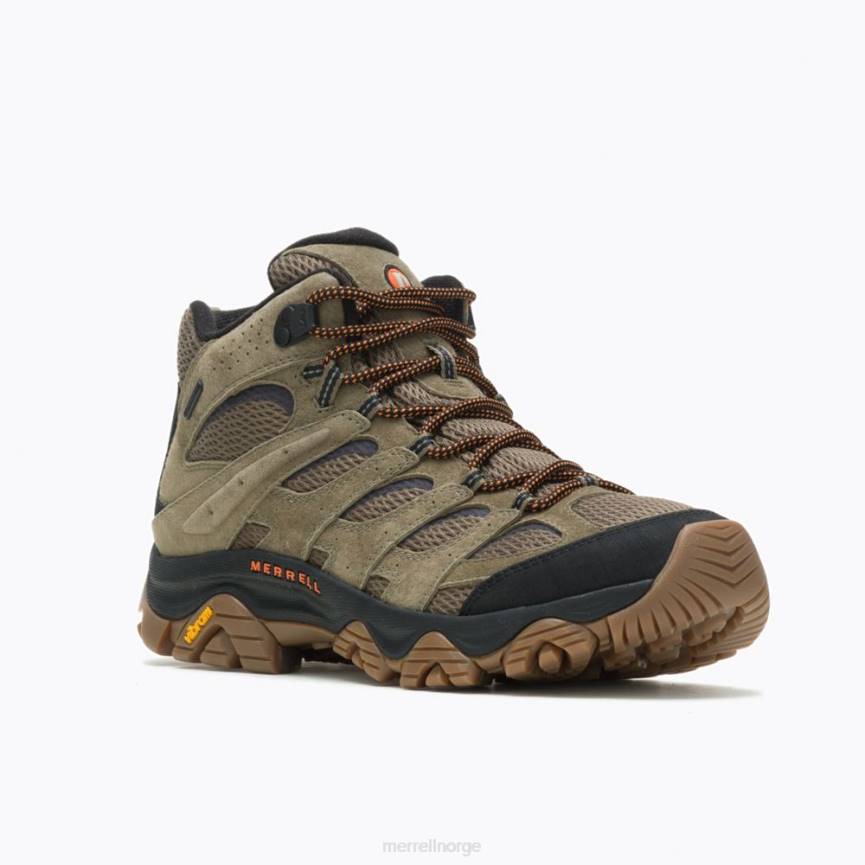 64NP218 oliven/gummi Merrell moab 3 mid vanntett bred bredde (j036549w)