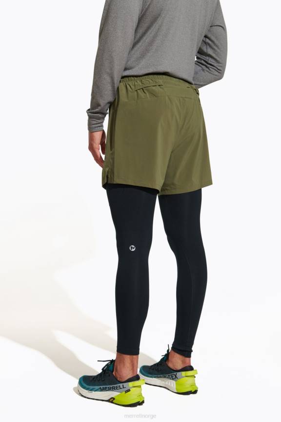 64NP406 støvete oliven Merrell løype som løper kort (jmf26581-326)