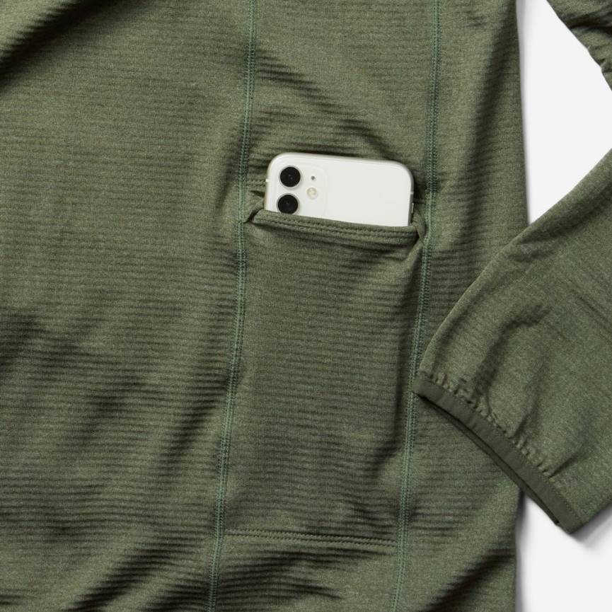 64NP551 støvete olivenlyng Merrell geotex hettegenser med full glidelås (jms26325-327)