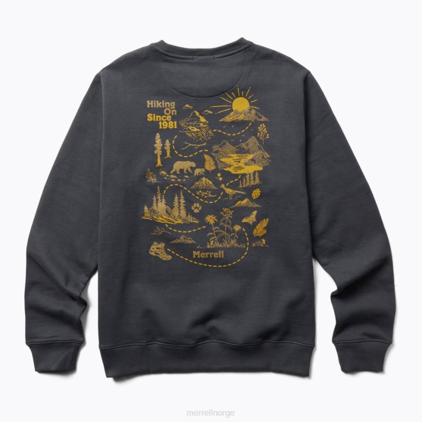 64NP697 indisk blekk Merrell livet er et eventyr fleece med rund hals (jmf26623-425)