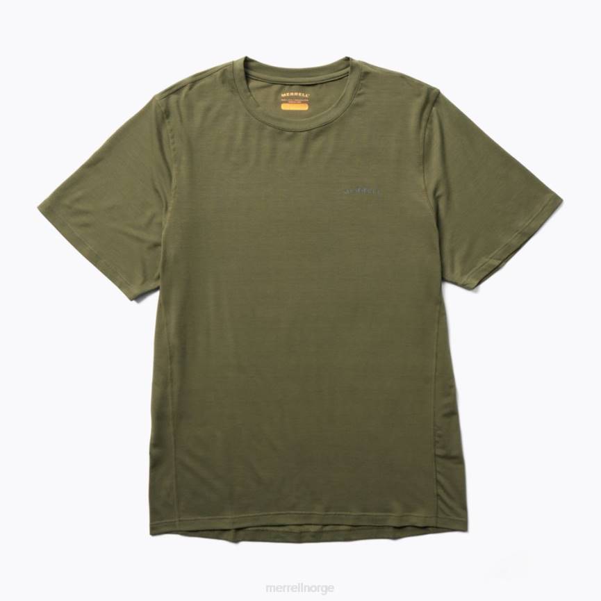64NP150 støvete oliven Merrell hverdags-t-skjorte med tencel (jms26443-326)