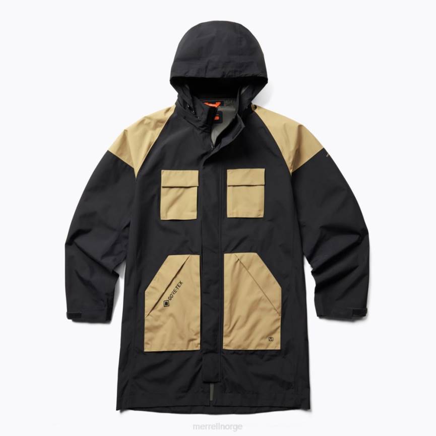 64NP796 svart Merrell gore-tex cargo pocket parka (jmf26677-010)